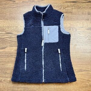 Orvis Vest Women’s Blue Mad River Sherpa Fleece - size Large